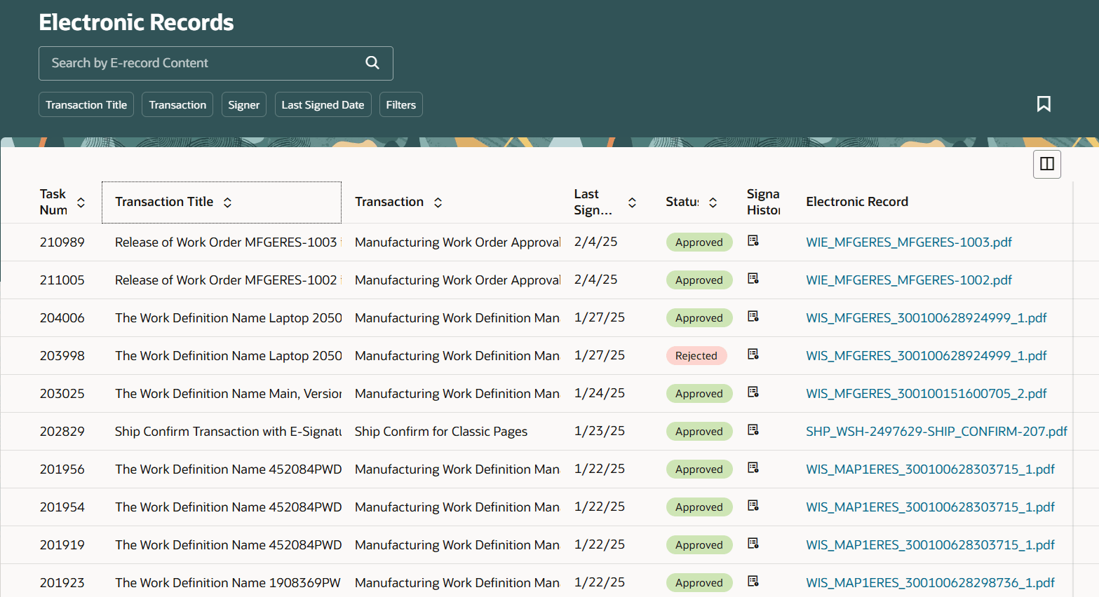 View Electronic Records Redwood Page