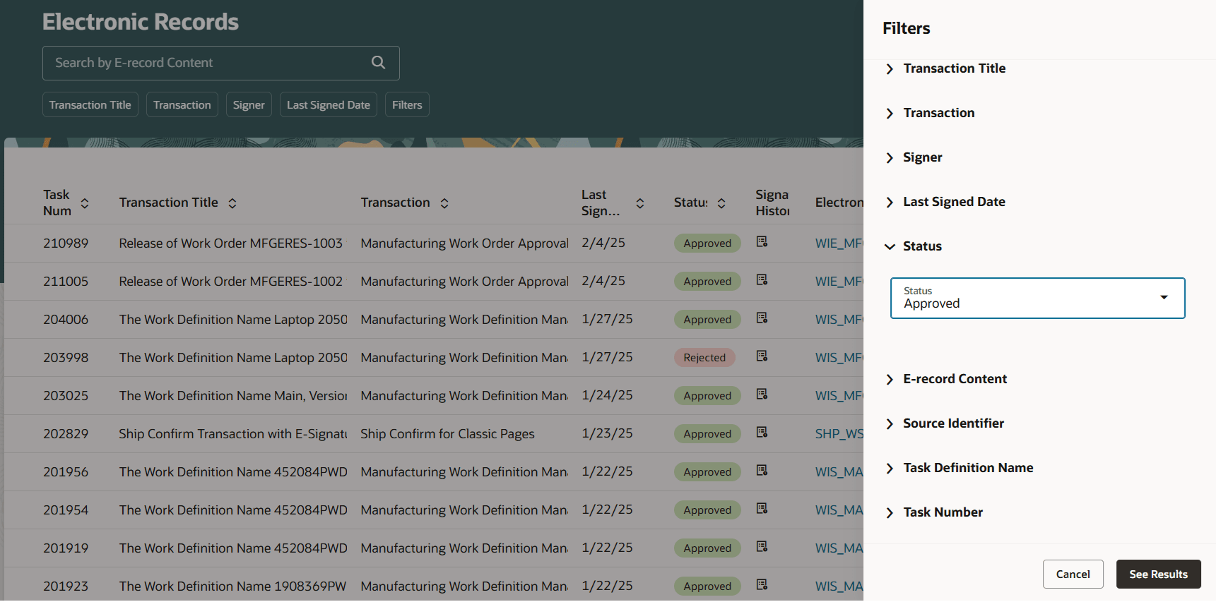 Electronic Records - Search