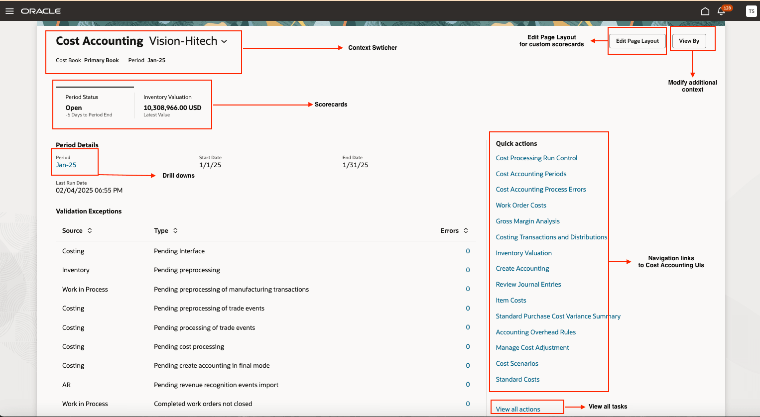 Cost Accounting Landing Page