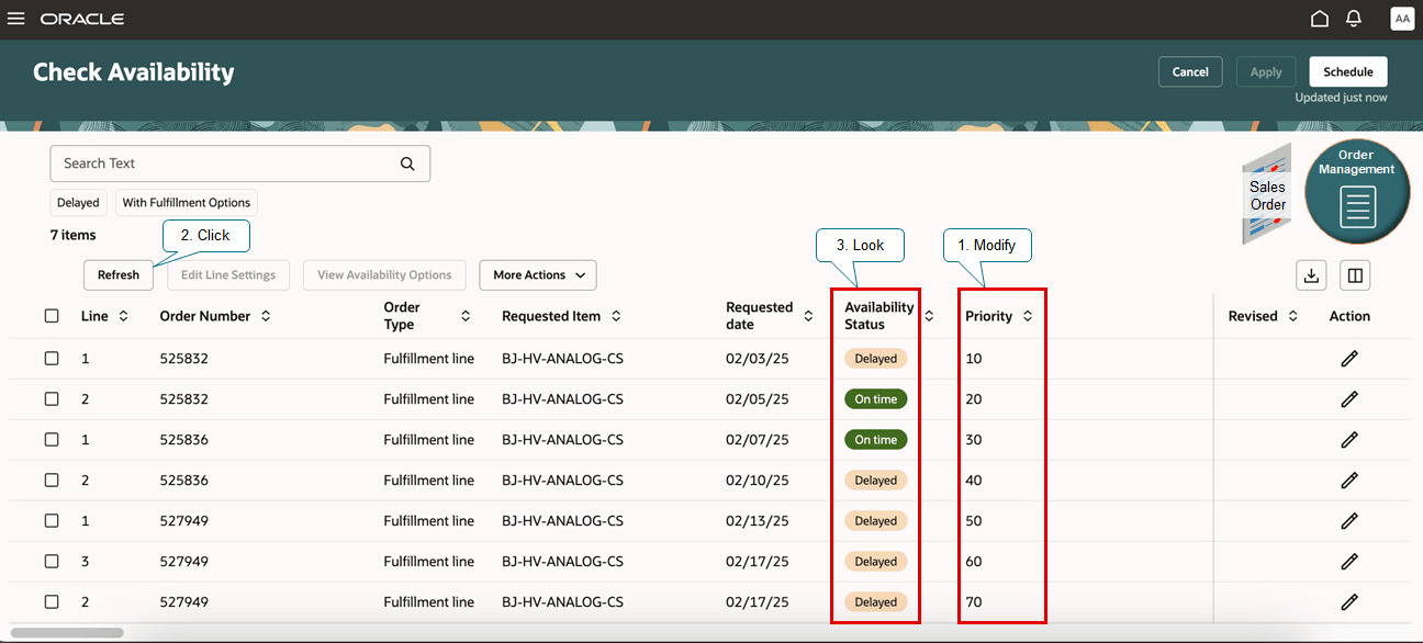 Check Availability page