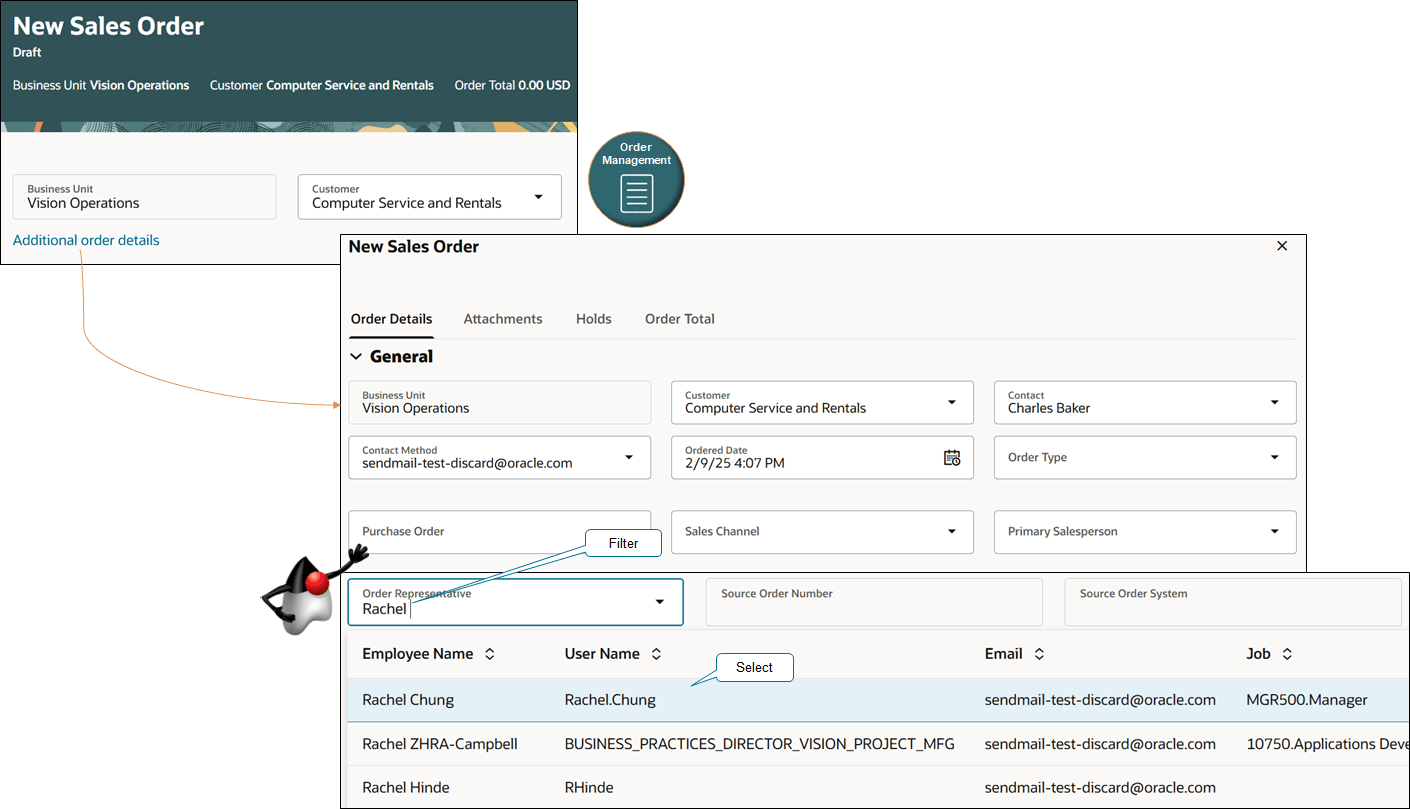 New Sales Order page