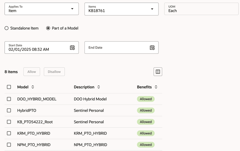 Enable part of a model option