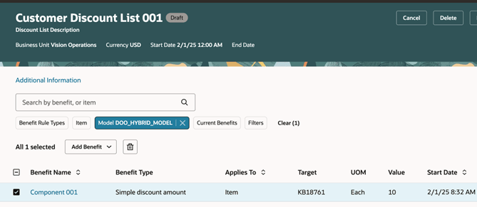 Use model filter to filter the list