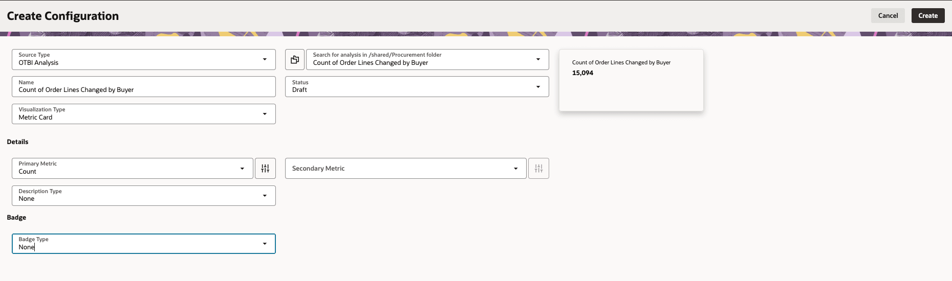 Add OTBI KPIs and Data Visualizations