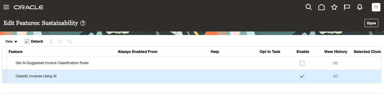 Edit Features Page for Sustainability