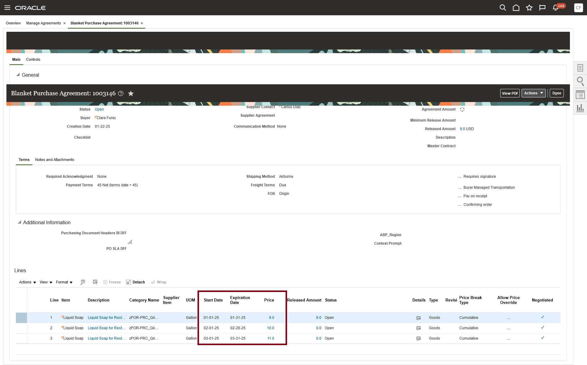Blanket Purchase Agreement