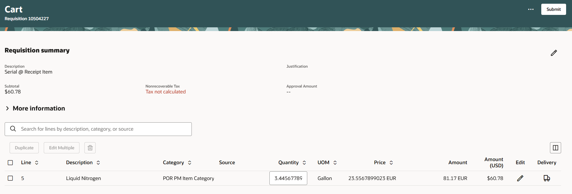 Price and Quantity Precision in Cart