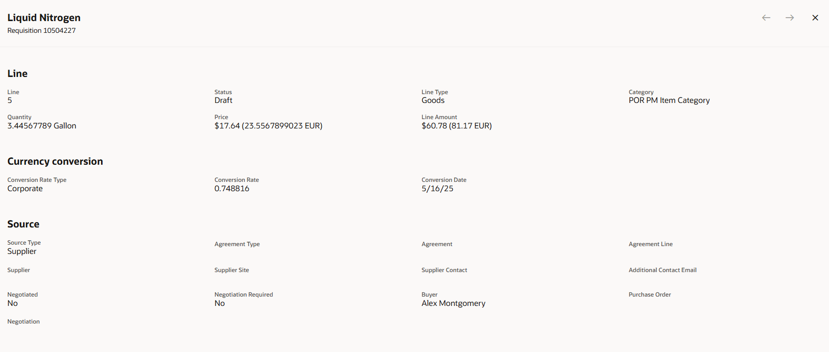 Price and Quantity Precision in Line Details