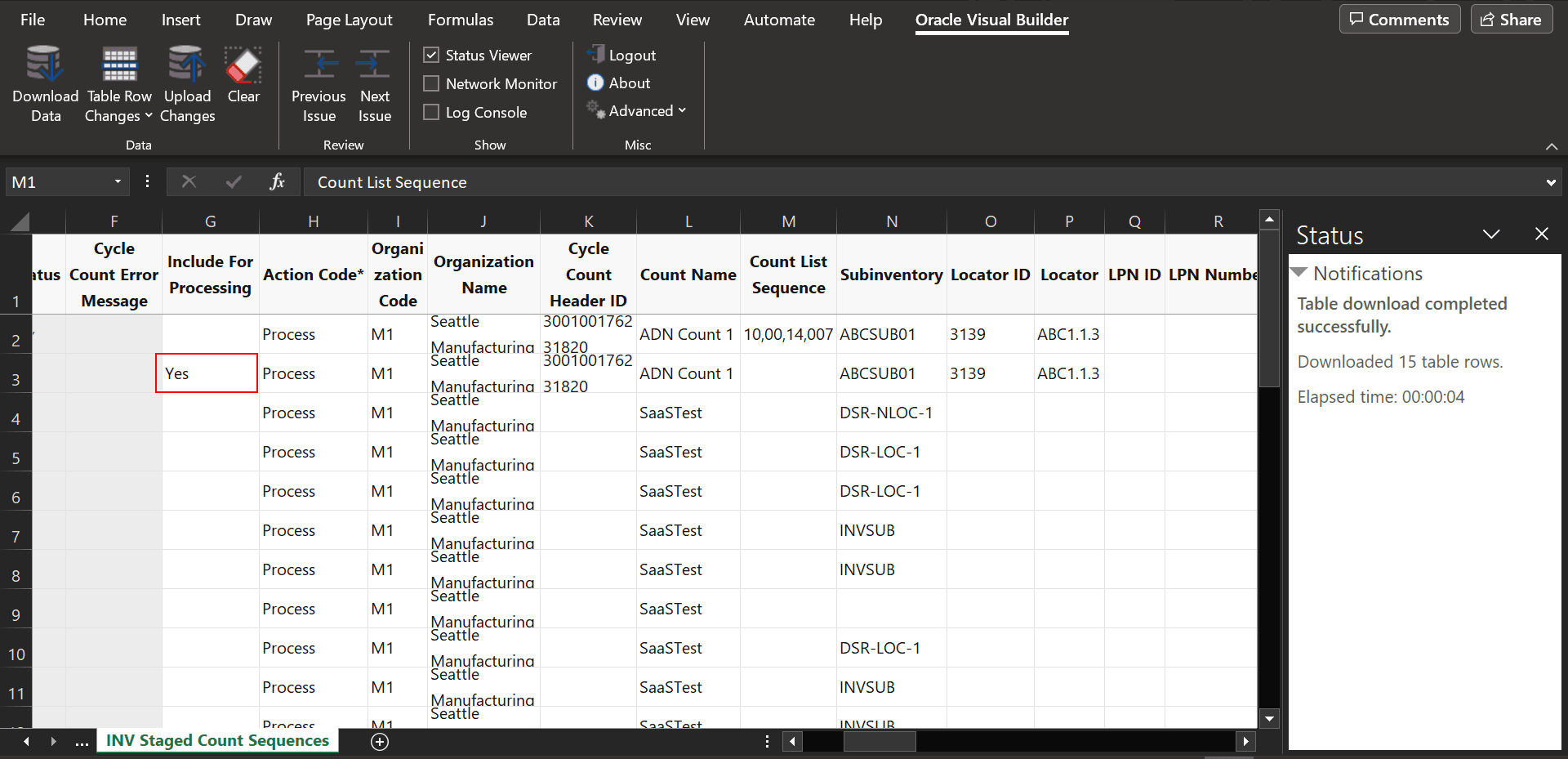 Process Count Sequences