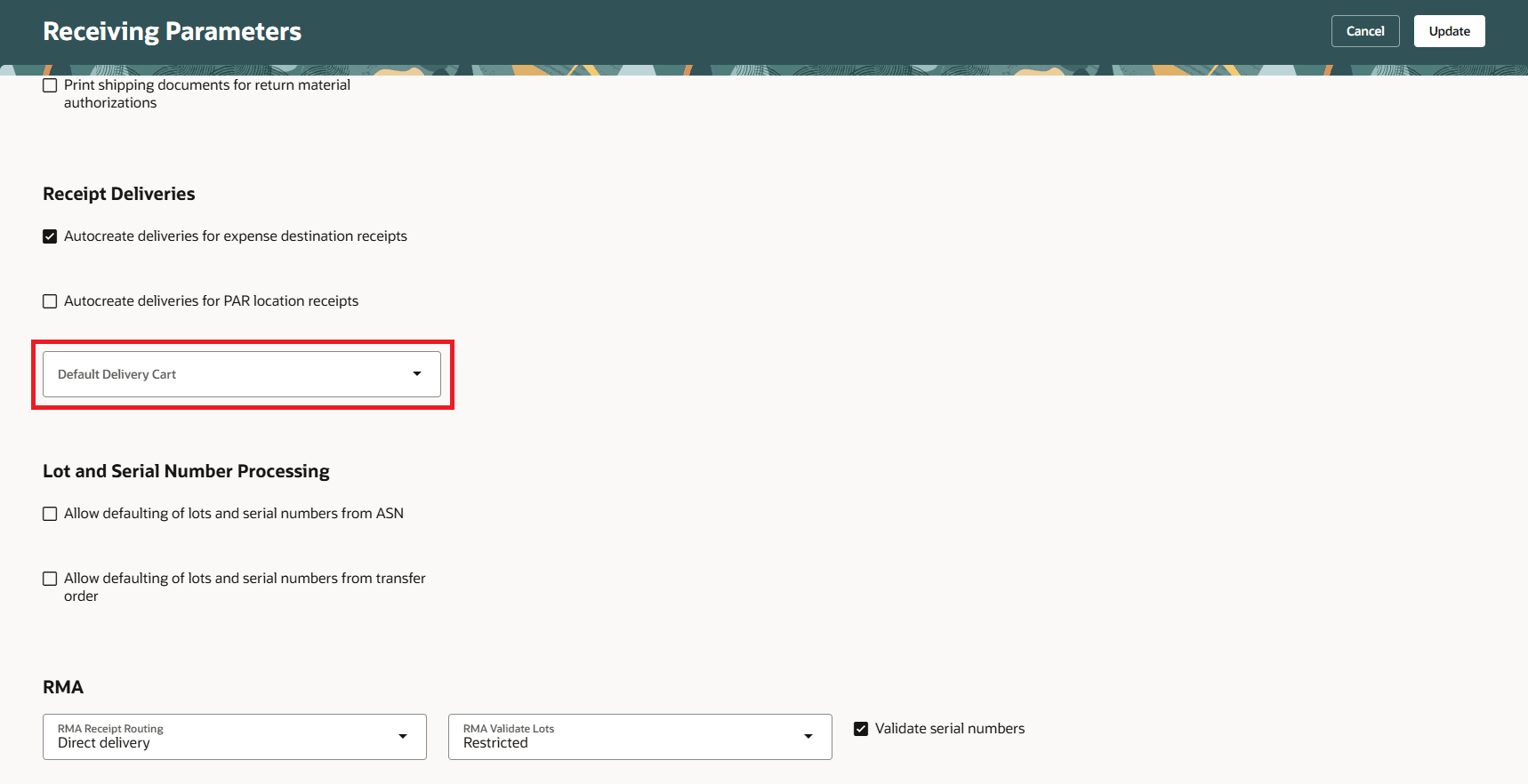 Receiving Parameters Task