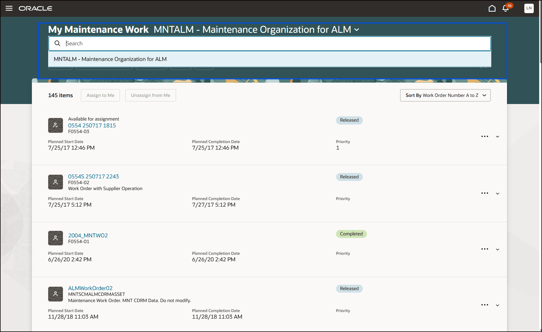 Maintenance Organization Chooser