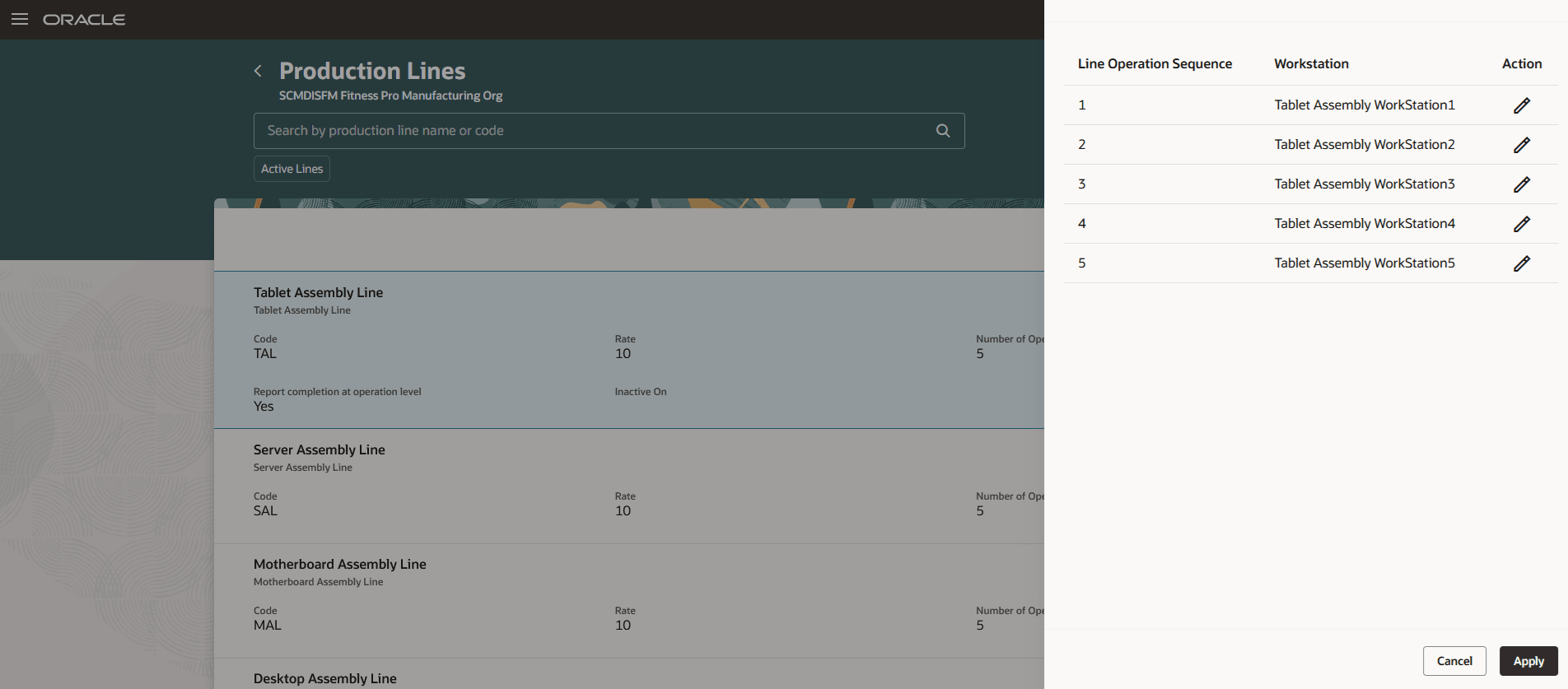 Manage Line Operations and Associate Workstations