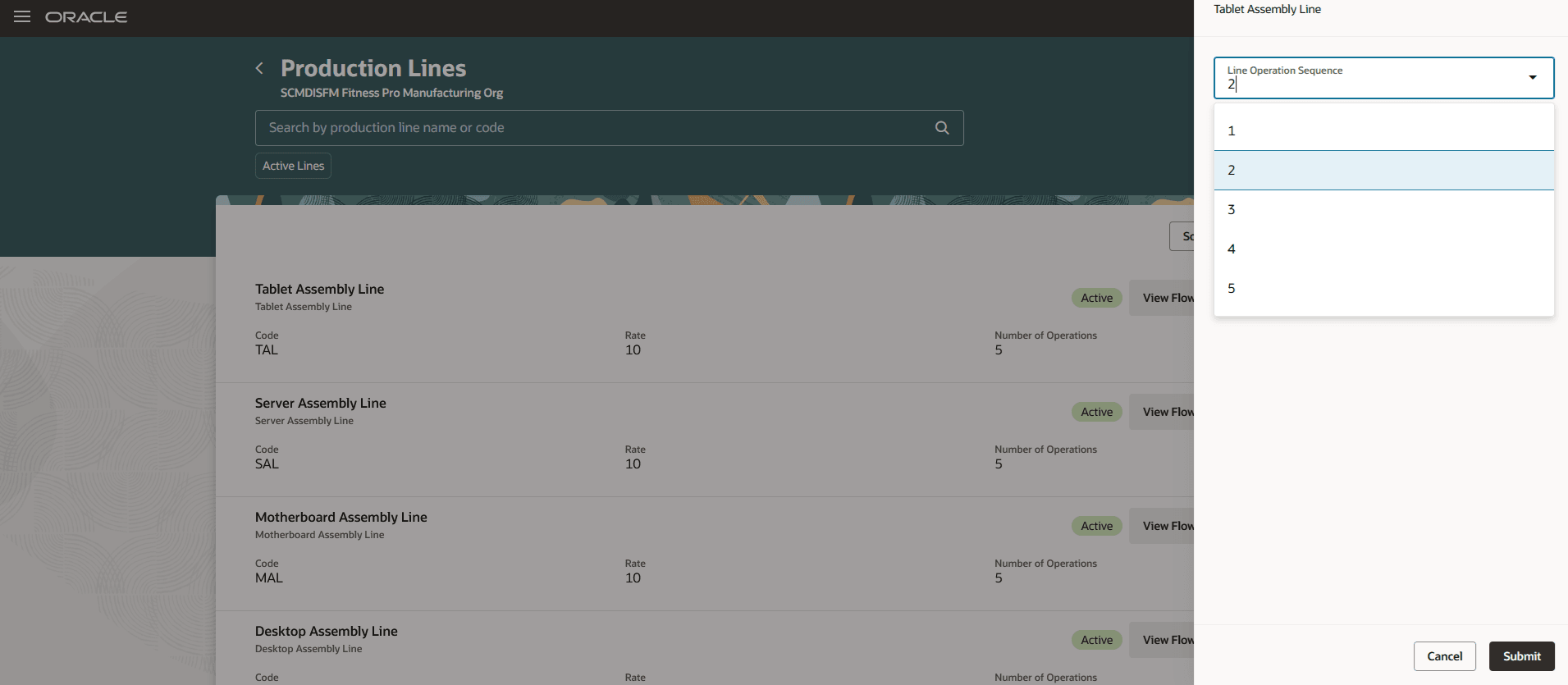 Select Line Operation Sequence to Report Operation Completion