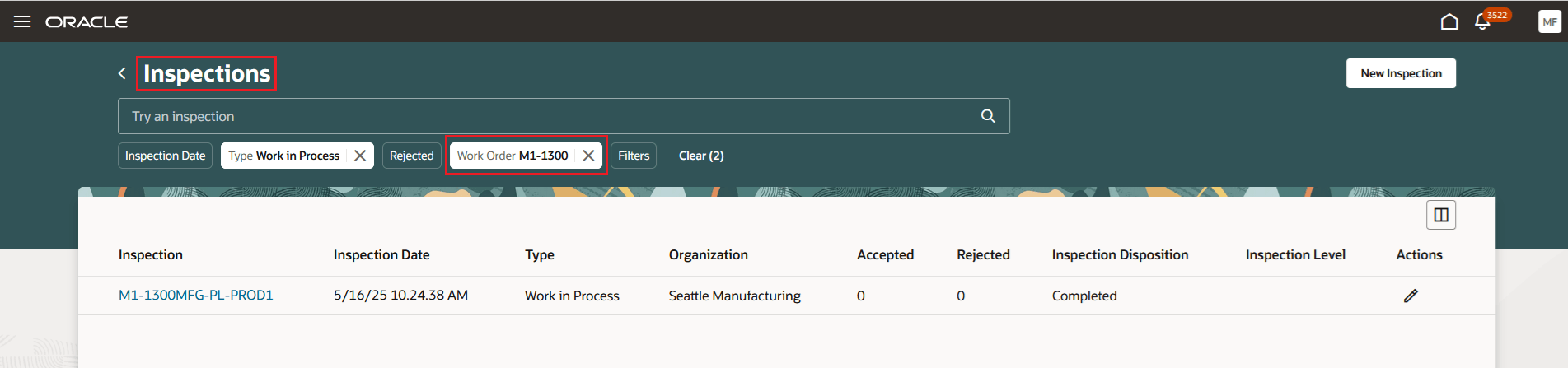 Work Order Inspections