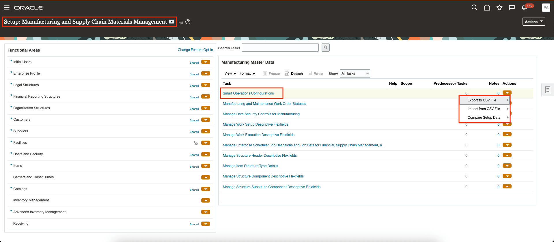 Export and Import Smart Configurations