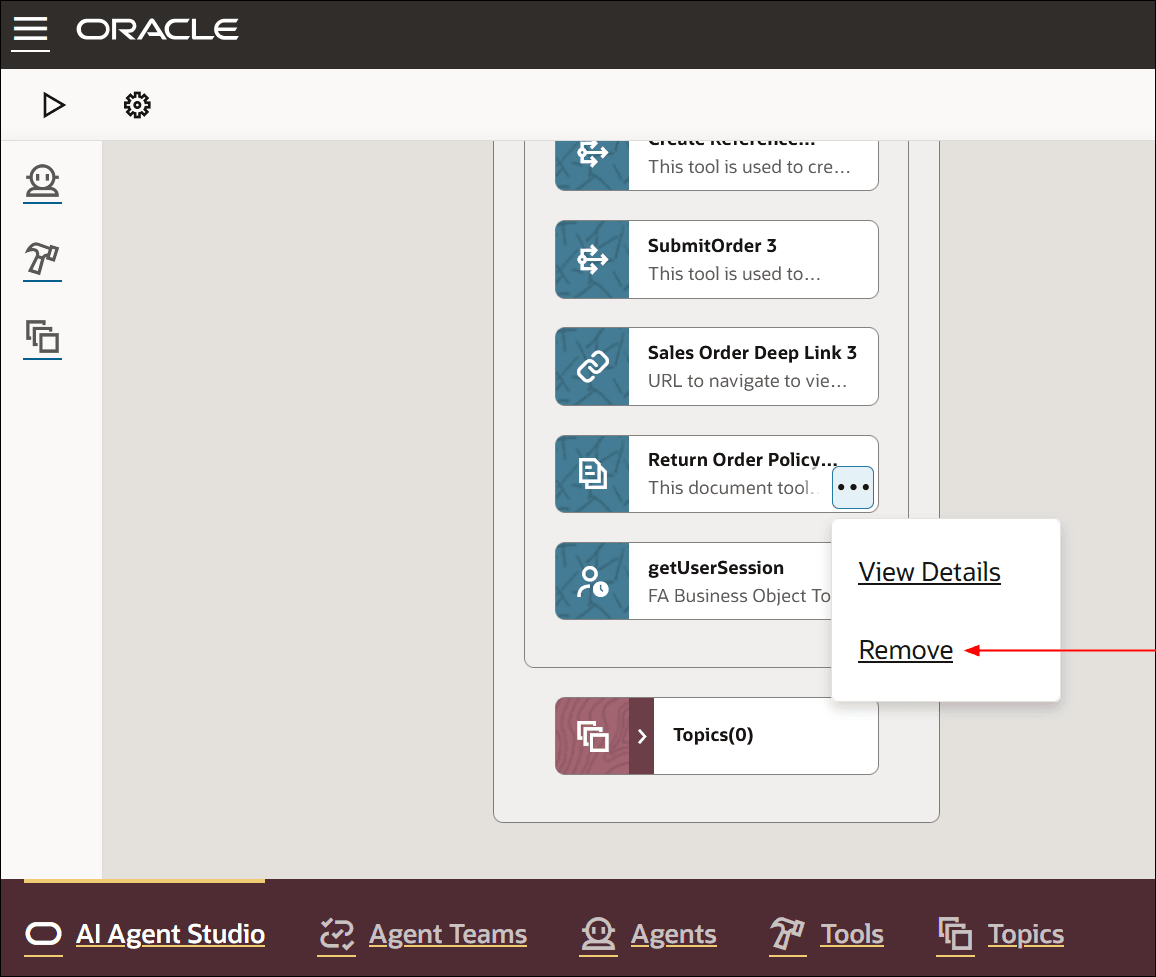 Remove predefined return order policy tool