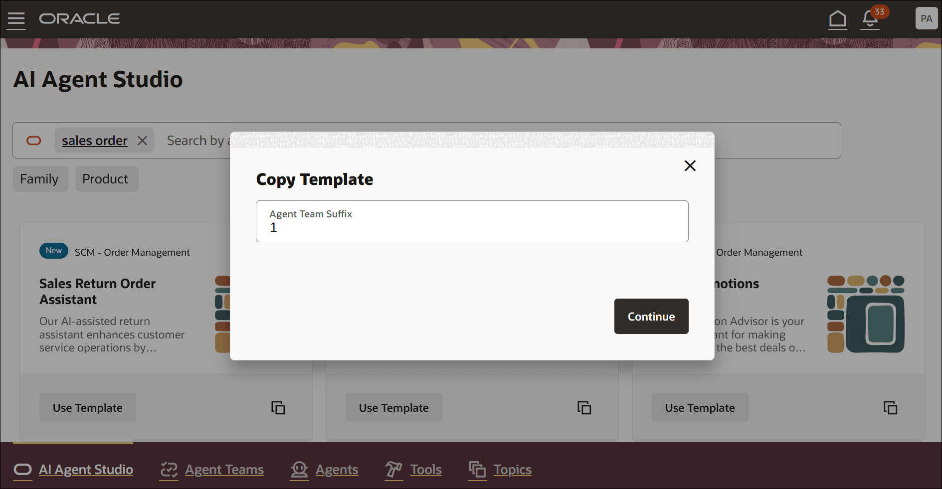 Copy and enter a suffix