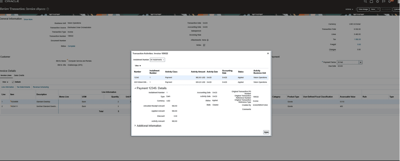 Receipt status is cleared