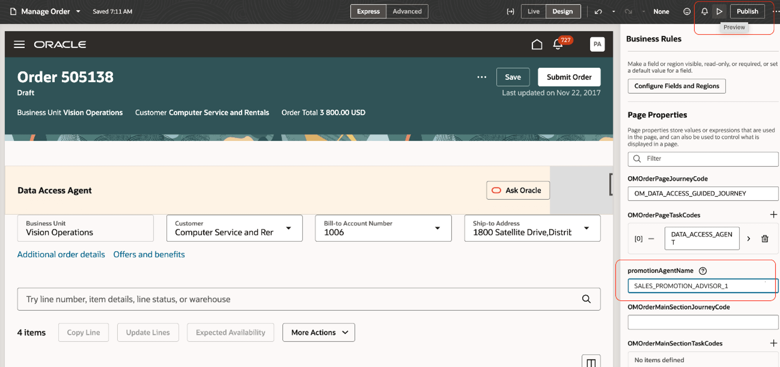 Preview  for AI Agent: Sales Promotions Advisor