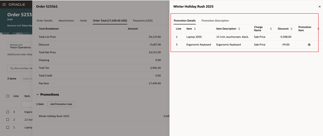 View promotion details  for AI Agent: Sales Promotions Advisor