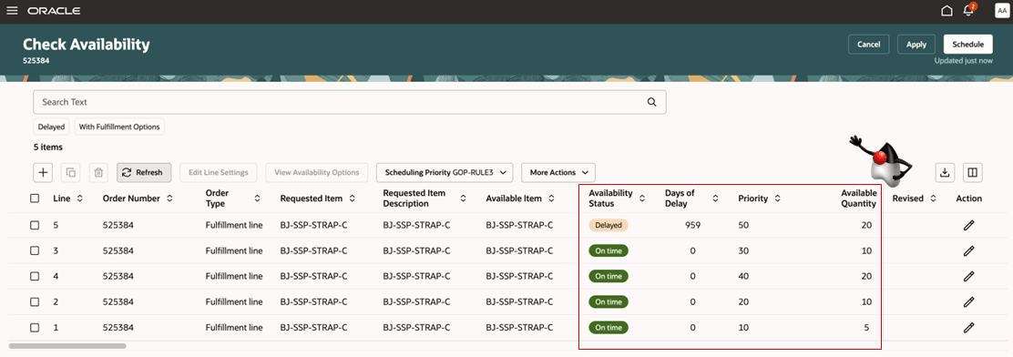 Different priorities and see how it affects scheduling