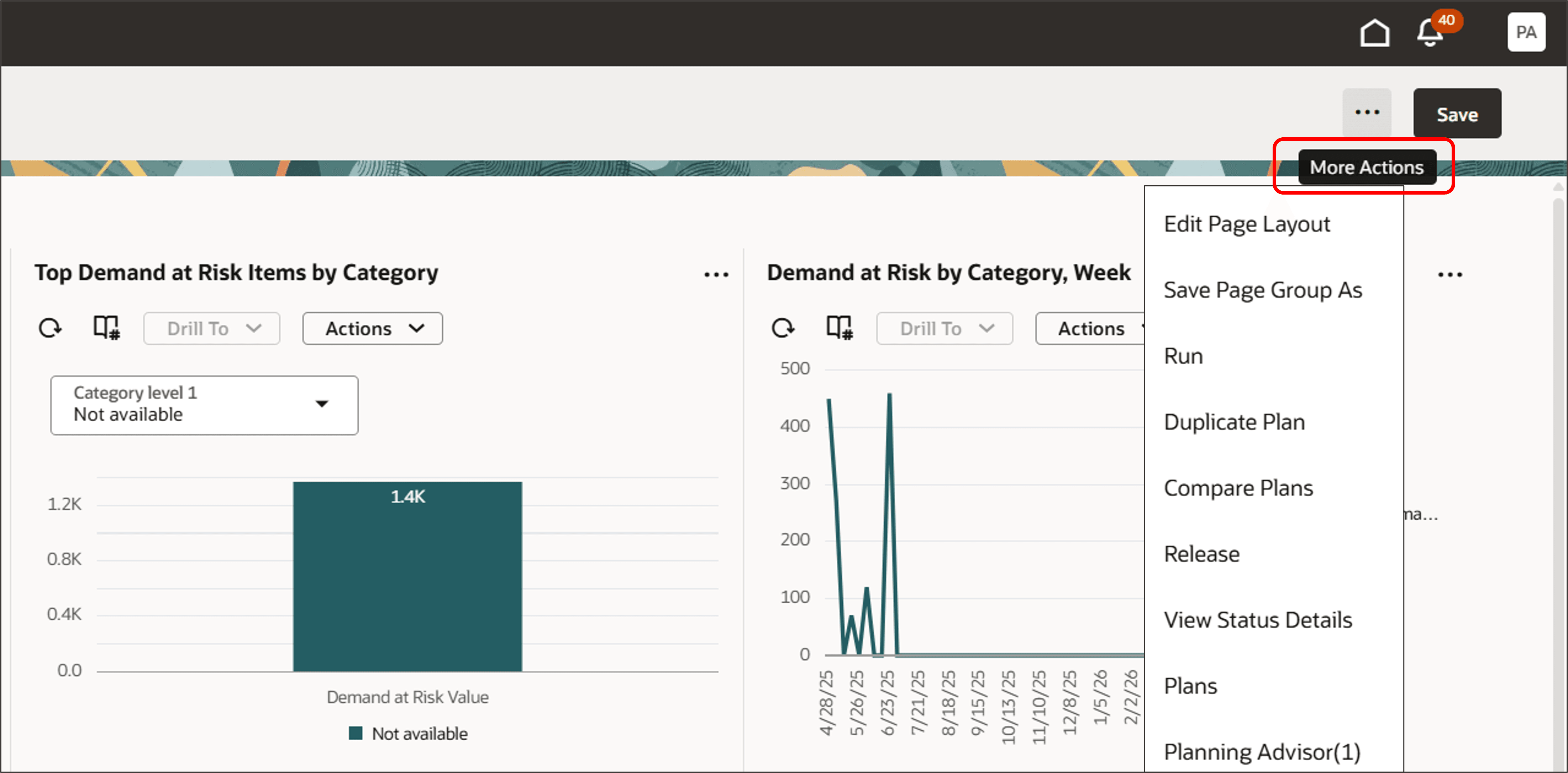 Select Plans in the Redwood Supply Chain Planning Work Area