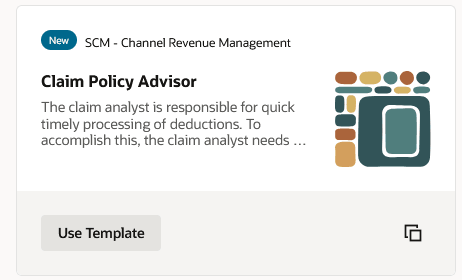 Claim Policy Advisor template in AI Agent Studio