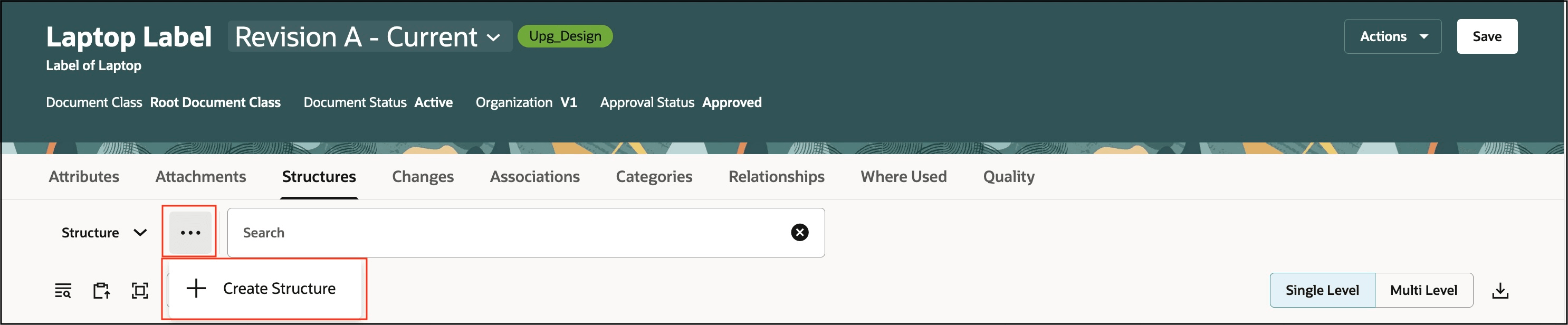 Create Document structure
