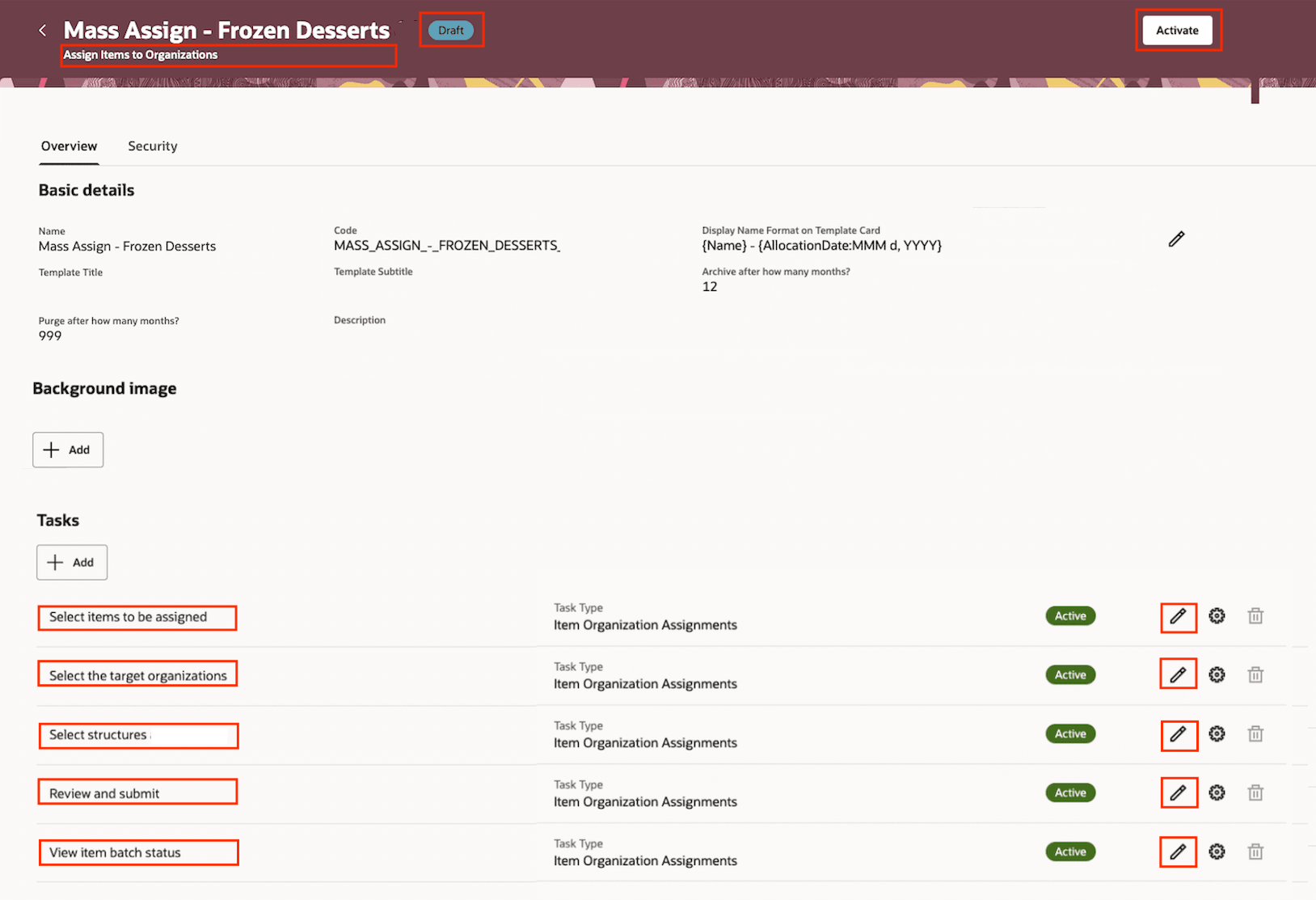 Task Flow in the Draft Mode