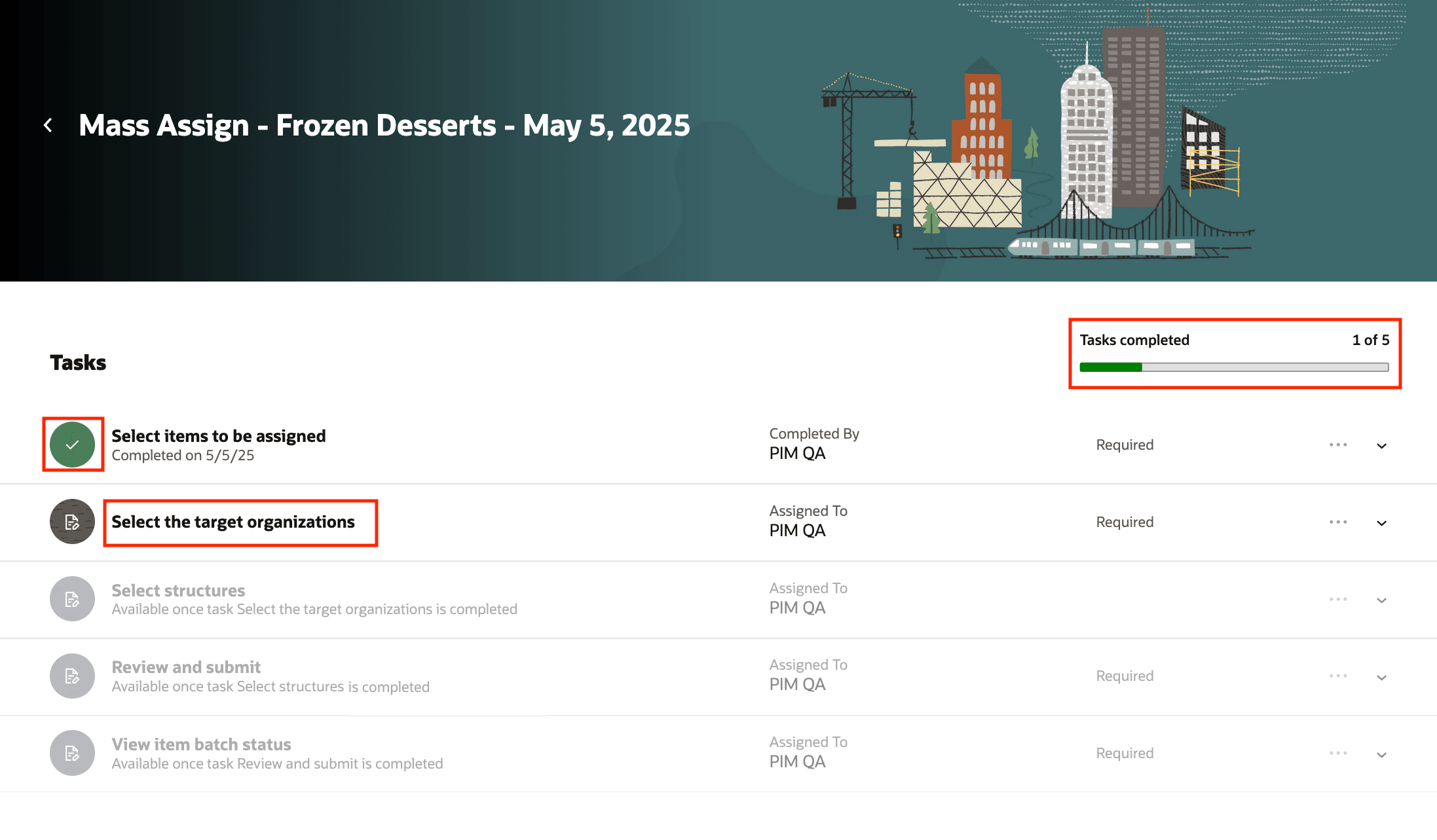   Task: Select Target Organizations