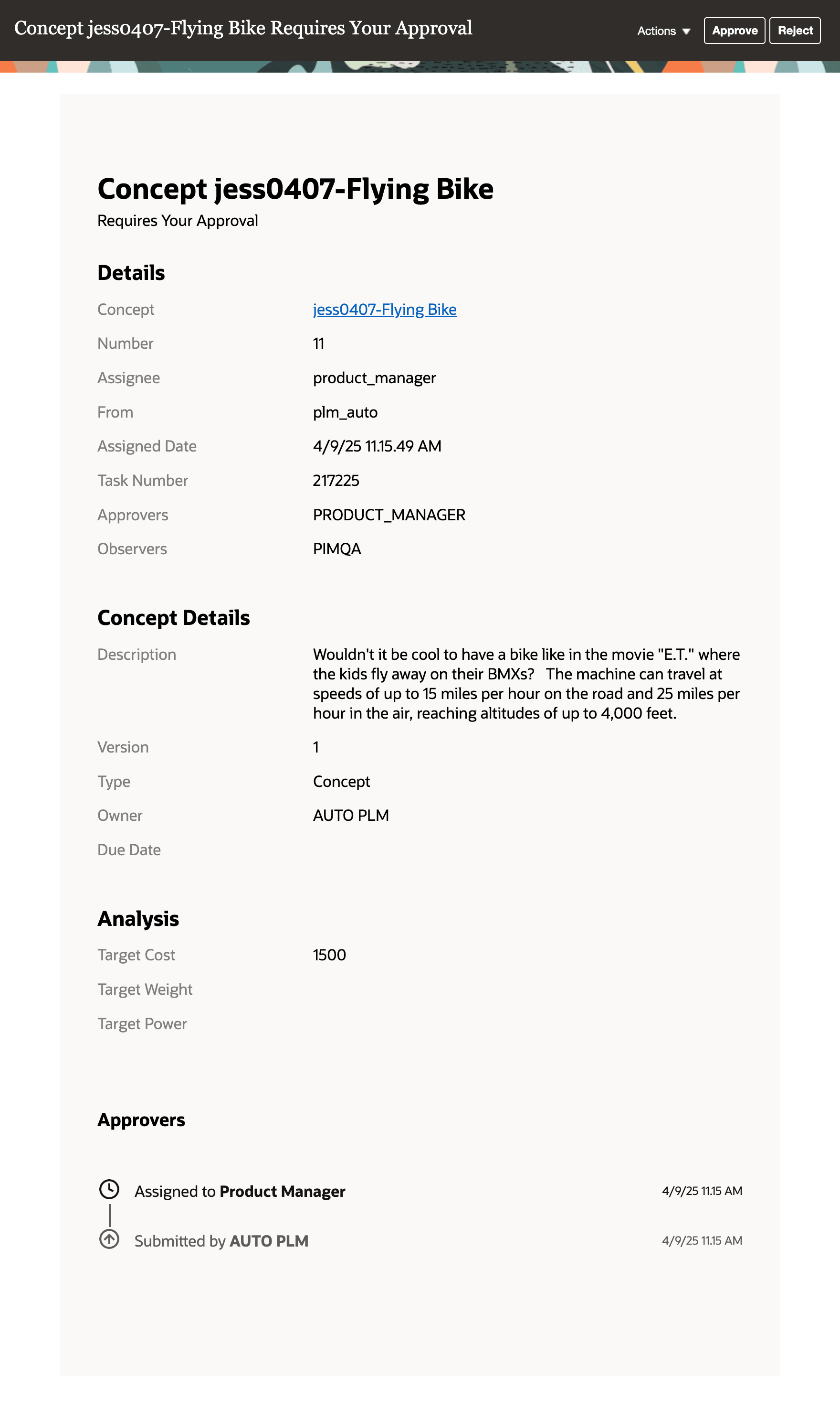 Caption: In-app Notification for Concept Approval
