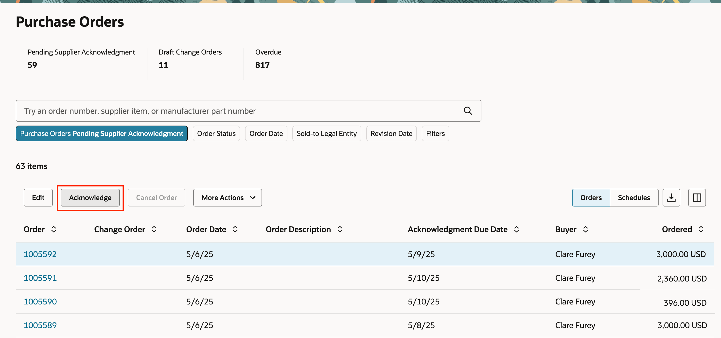 Take the Acknowledge Action