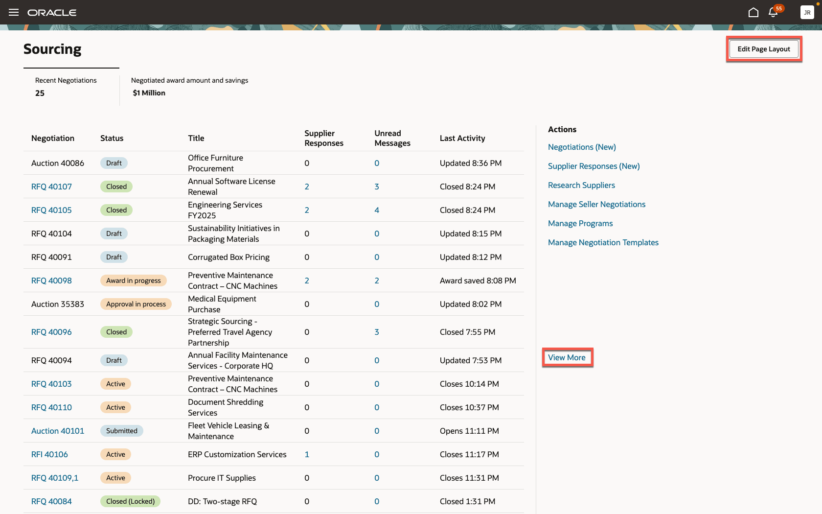 Sourcing Landing Page