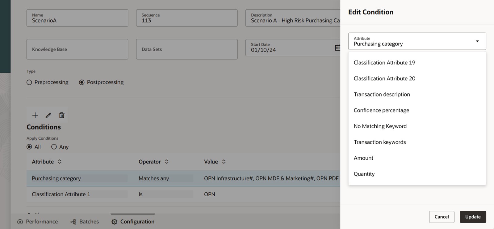 Create rules using quantity and amount attributes
