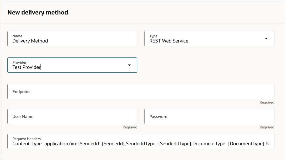 Add a New Delivery Method