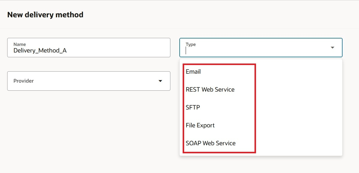 Add a New Delivery Method