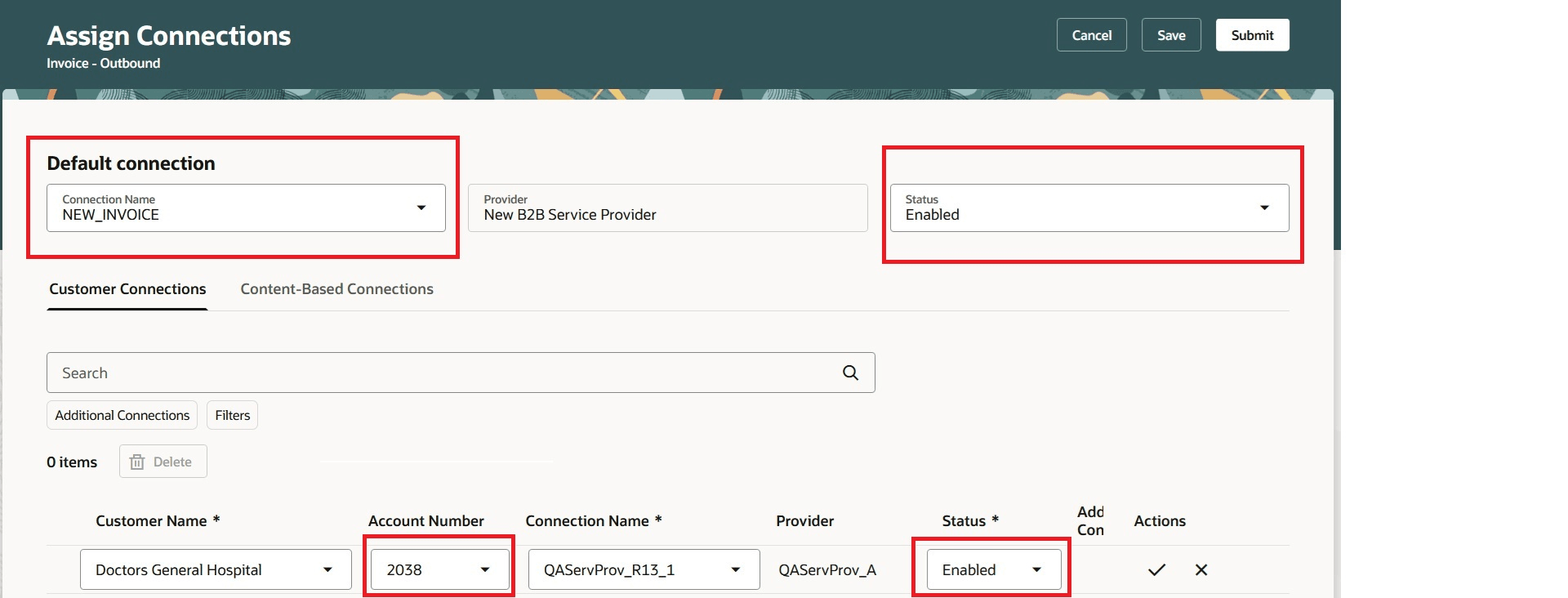 Default and Customer Connection