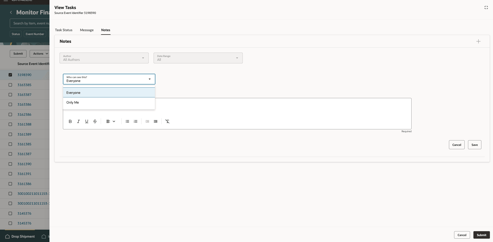 Figure 4 - Make your review notes and actionable points seamlessly now in the Redwood UI.