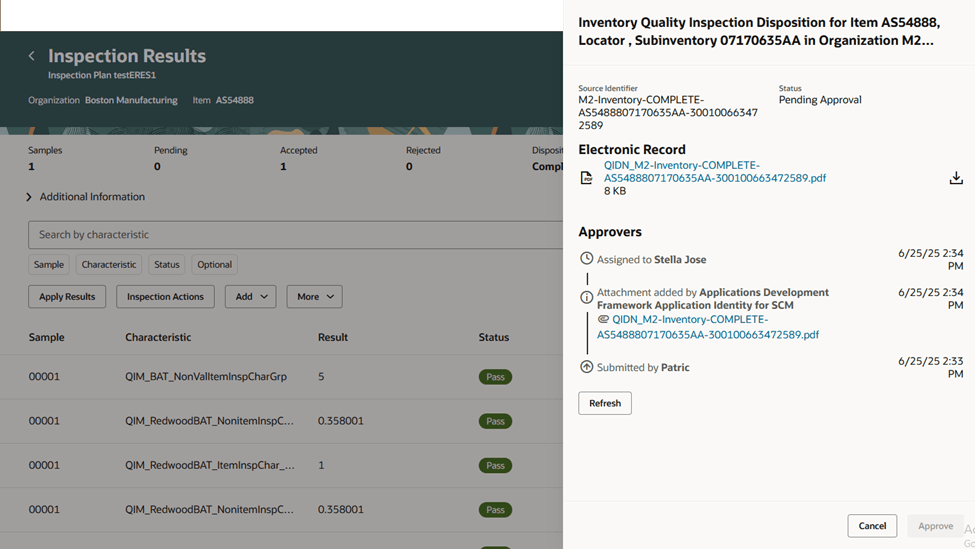 E-Signature Approval in the Redwood Format