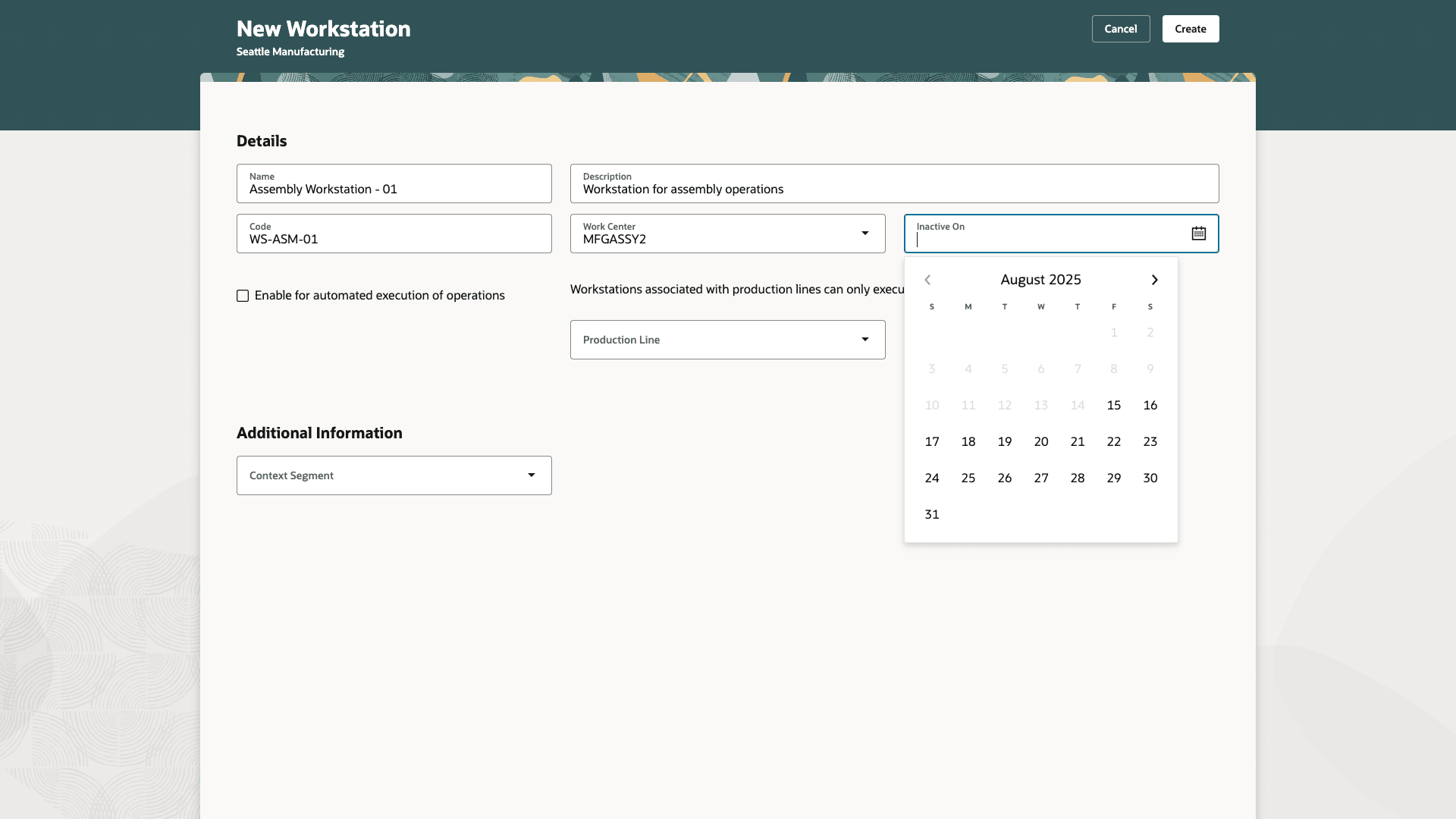 Set an inactivation date for a workstation