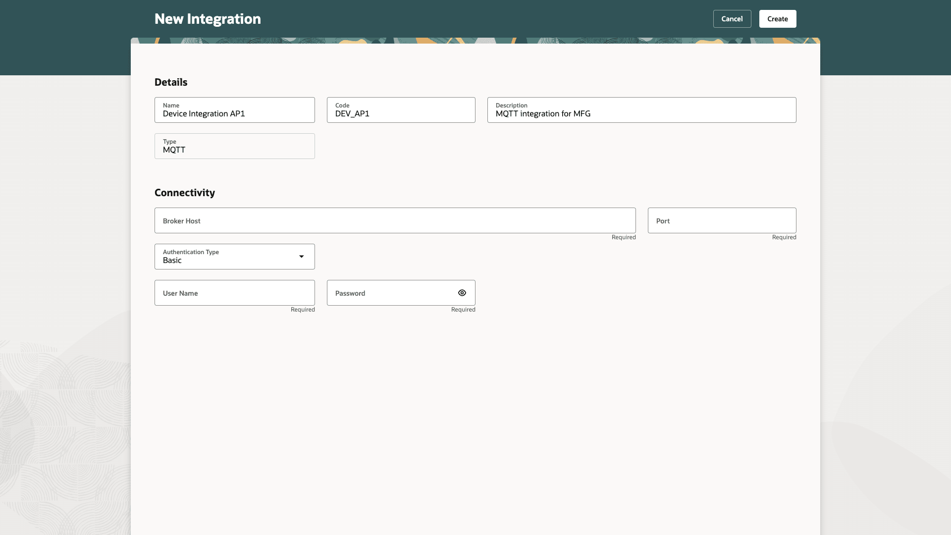 Configure an Integration in Smart Operations Configurations