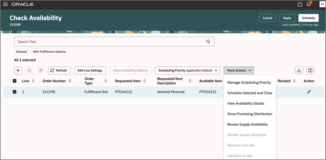 Check Availability page