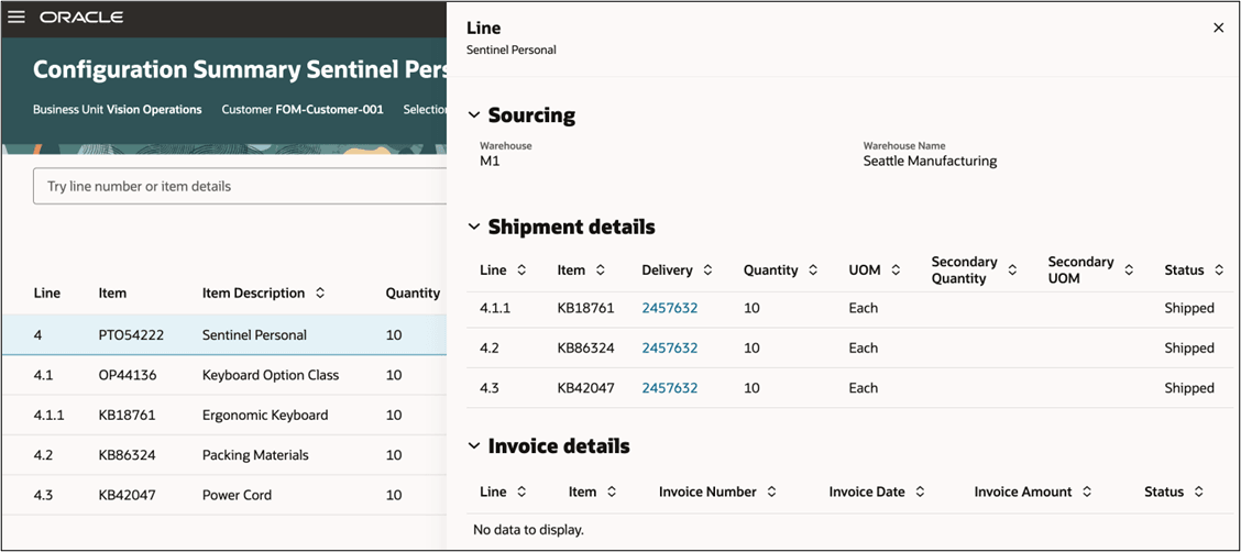 click View Details in the Fulfillment Details column on the Configuration Summary page