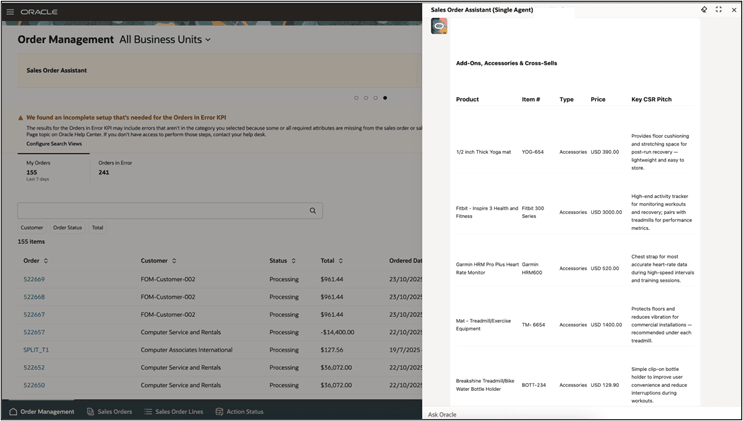Add-on recommendations for the draft order