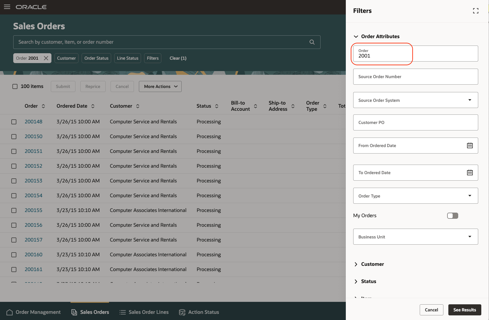 Close orders from a range, starting with an order sequence