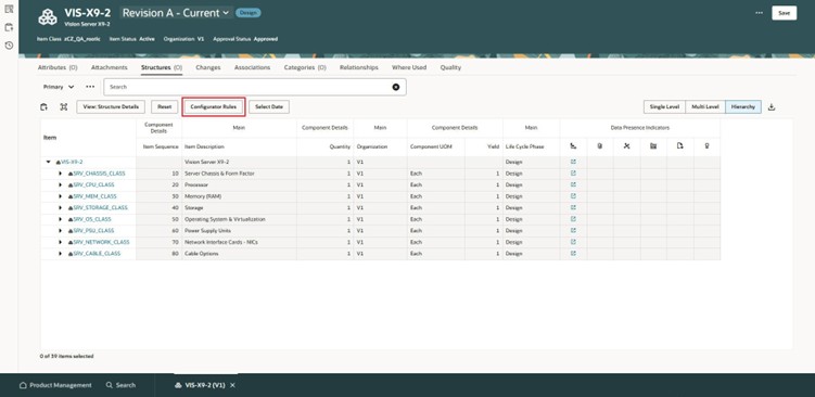 Create, edit, and test your rules directly in the Product Information Management work area