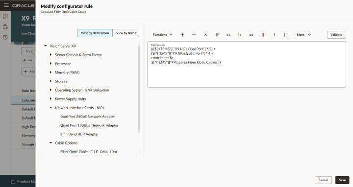 Drag and drop components directly onto your rule