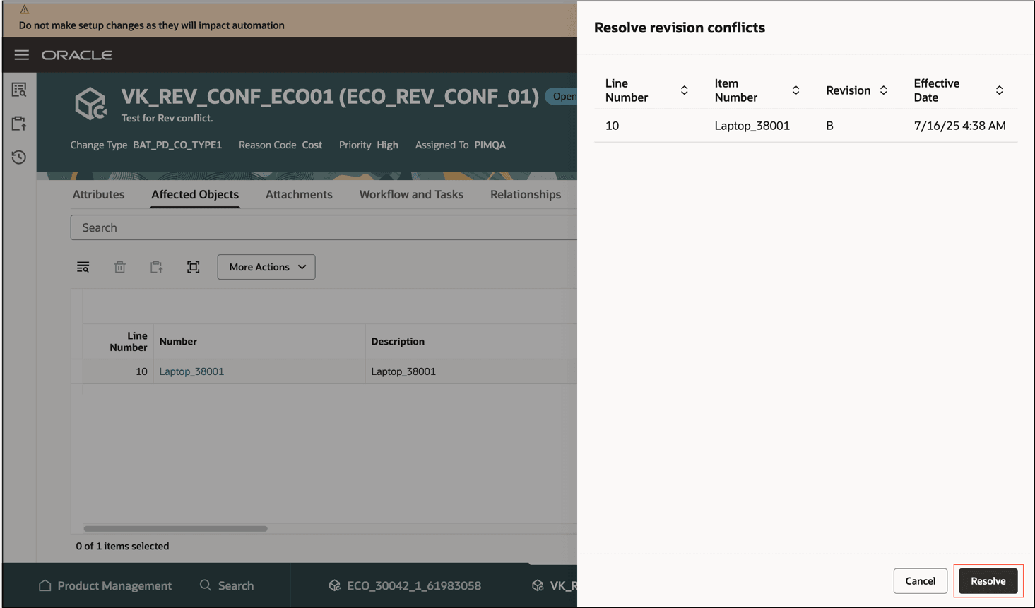 Resolve Revision Conflicts