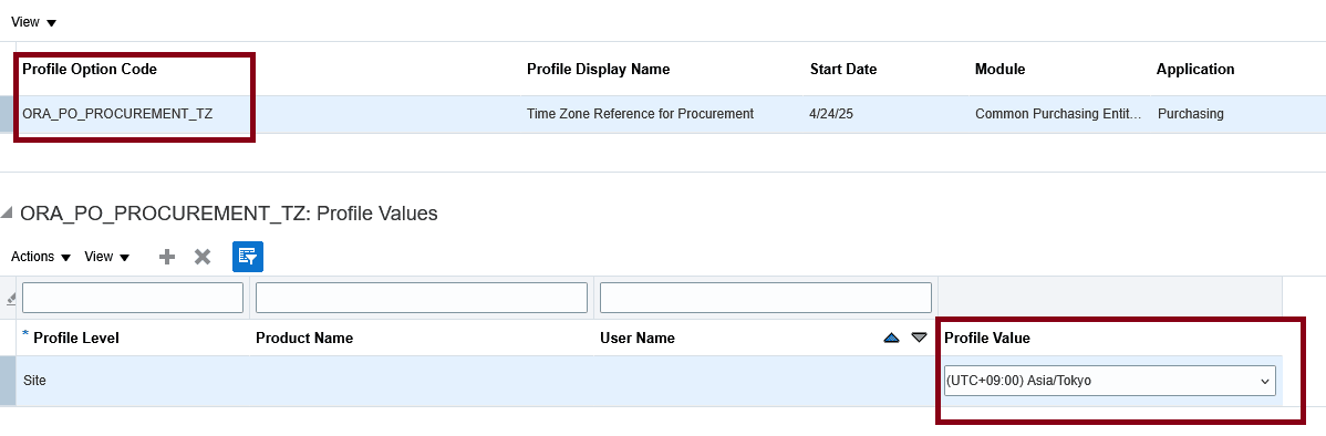 Set Timezone Using Profile Option