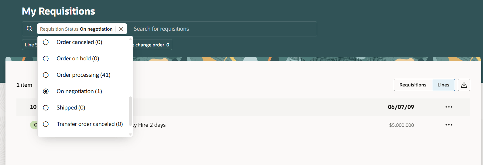 On Negotiation and Order Processing Filters 